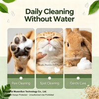 Shampooing Végétal Premium Mousse Nettoyante Sans Eau pour Animaux avec Coco Glucoside Doux Sans Rinçage Nettoyant Écologique pour Pattes d'Animaux OEM ODM