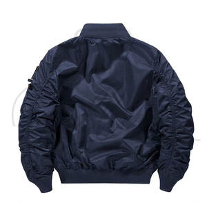 Chaqueta Bomber Casual para Hombre, Nueva, OEM, Personalizada, Delgada, sin Cuello, con Logotipo Frontal, Impermeable, Cortavientos, con Cierre de Cremallera, Primavera, 100% Hecha a Mano - Product Image 2