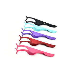 Vente en gros volume pince à cils en acier inoxydable bonne vente applicateur de cils à sourcils inclinés et pointus incurvés beauté carrée - Product Image 2