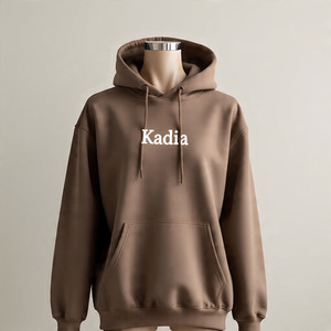 Sweat-shirt à capuche unisexe surdimensionné Kadia en molleton de coton, décontracté, pour l'automne, avec poche avant et impression par transfert thermique - Product Image 2