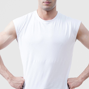 Camiseta sin mangas de entrenamiento de secado rápido para hombre personalizada 2025, ropa de gimnasio de algodón de alta calidad con estilo informal, nuevo diseño - Product Image 6