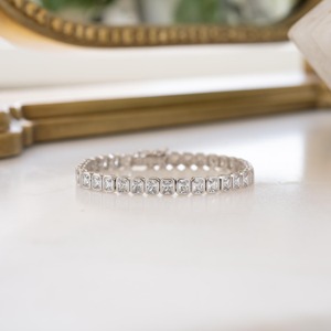 Best Seller Emerald Cut <b>Moissanite</b> Diamond Tennis <b>Bracelet</b> With 14k Gold Plated With 925 Silver Iced Out Diamond Jewelry Seller - Product Image 3