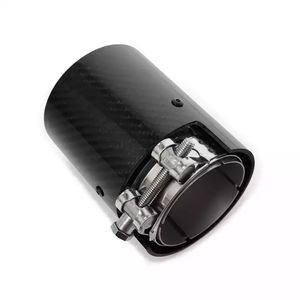 1 Uds puntas de escape para <span class=keywords><strong>BMW</strong></span> <span class=keywords><strong>M3</strong></span> G80 M4 G82 G83 2020 + puntas de silenciador de fibra de carbono brillante 93 MM entrada 105MM salida - Product Image 1
