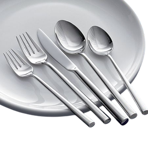 Juego de cubiertos para restaurante Cuchara de cristal de acero inoxidable Utensilio Talheres Boda en casa Restaurante y hotel - Product Image 1