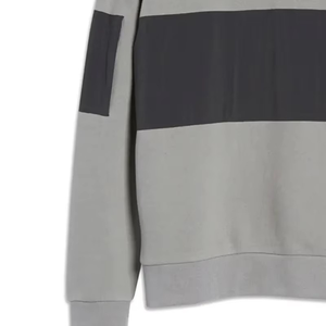 Men Fashionable Gray <b>Sweatshirt</b> with <b>Black</b> Stripes Soft Fleece Pullover for Winter Comfortable Stylish Trendy Streetwear - Product Image 4