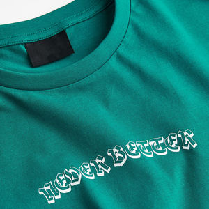 T-shirts avec logo personnalisé d'été décontracté en col V T-shirts vierges en coton 100% coton imprimé de haute qualité - Product Image 6