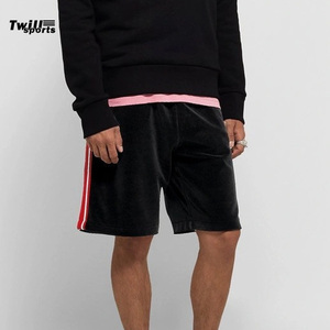 Summer High Vibes <b>Men's</b> Camouflage Pattern Canvas <b>Shorts</b> with <b>Red</b> Line Quick Dry Gym & Street Wear - Product Image 1