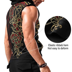 Débardeur à capuche de sport respirant en coton 100% avec logo personnalisé OEM pour hommes - Product Image 4