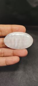 Moroccan Natural White Selenite Worrystone Cabachone New Age Metaphysical Healing <b>Crystals</b> Gemstone India Loose Cabochon - Product Image 5