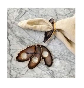 Lot de 4 ronds de serviette en résine design taille et forme personnalisées ronds de serviette pour l'utilisation de décorations de table à manger - Product Image 1