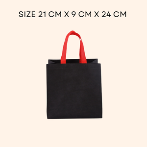 กระเป๋าผ้าสปันบอนด์สีดำแบบคลาสสิกกระเป๋าช็อปปิ้งผ้าใยสังเคราะห์แบบเรียบง่ายพร้อมตัวเลือกการสร้างแบรนด์ - Product Image 1