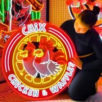 Dropshipping Neon burcu özel Led duvar sanatı şirket logosu işareti reklam şirketi Logo ışığı kahve restoran aydınlık işaretleri