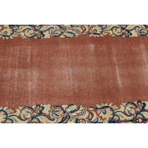 Alfombra de Lana de 2.9x34.5 pies, Ecológica, con Respaldo de Látex, Alfombra Vintage de Retazos Marrón - Product Image 4