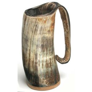 Tasses en corne naturelle artisanale polies 400 ml vintage pour la bière, mug à boire, fournitures pour événements et fêtes, contact alimentaire, lave-vaisselle - Product Image 4