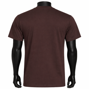 Camiseta de alta calidad 100% algodón para hombre, diseño casual de corte holgado, logotipo personalizado, estilo deportivo, color liso, 200 gramos, tejido de punto teñido. - Product Image 2