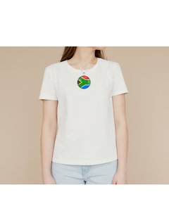 Cadena de Eslabones de Aleación Sudafricana con Diseño de la Bandera Nacional - Joyería de Moda Novedosa para Regalo - Product Image 4