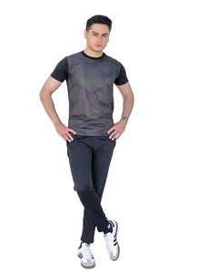 ชุดวอร์ม2ชิ้นสำหรับผู้ชายเสื้อยืดแขนสั้นและกางเกงขาสั้นชุดออกกำลังกายสำหรับออกกำลังกายยิมวิ่งออกกำลังกายฟิตเนสจ๊อกกิ้ง - Product Image 4