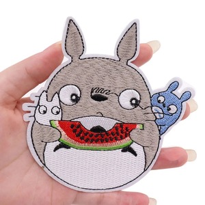 Dessin animé japon Anime fer sur patchs pour vêtements broderie rayure sur vêtements mignon bricolage Applique Badge couture réparation trous - Product Image 5