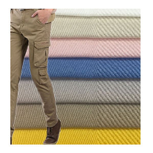 250gsm Woven 20x16 Cotton Twill Spandex Uniform Fabric for Breathable Pants Twill Spandex Uniform Fabric for Pants - Product Image 1
