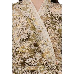 Kimono de Seda de Lujo Estilo Boho para Mujer, con Estampado Paisley y Floral Azul, Ideal para la Playa, Regalo de Jubileo - Product Image 2