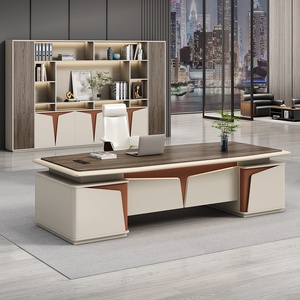 Premium Luxury Extendable L Shaped Executive <b>Desk</b> Modern Design Eco Friendly Modular Commercial Office Table - Product Image 3