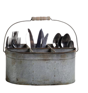 Soporte de cubiertos de metal para utensilios de cocina, soporte de Caddy galvanizado, soporte de utensilios de metal, nuevo diseño, Caddy galvanizado - Product Image 3