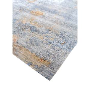 Alfombra Kavi Gris y Negra Anudada a Mano de Lana y Seda de Bambú con Patrón Abstracto, Colección Afterglow para Uso Doméstico - Eskm-03 - Product Image 2