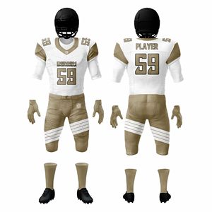 Conjunto de Jersey de fútbol americano personalizado para hombre 2024, Equipo Juvenil transpirable con diseño impreso de alto rendimiento, atuendo de equipo juvenil - Product Image 1