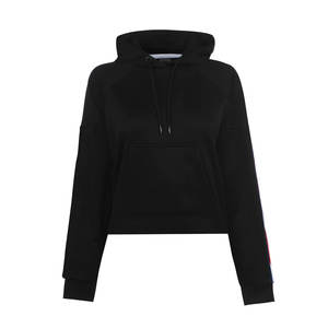 Wholesale Custom Short Length <b>Women's</b> Cotton French Terry Hoodie Breathable Crop <b>Top</b> Lined with Front Logo Winter Clothing - Product Image 1