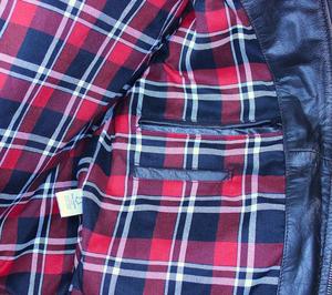 <b>Men</b> Genuine Leather Y2K Zipper Vintage Biker Winter <b>Jacket</b> Outwear Hand Waxed Flannel Lining Leather <b>Jacket</b> - Product Image 5