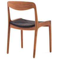 Chaises de salle à manger modernes en bois massif acajou - Pliables, extensibles, revêtement en coton, couleurs et designs personnalisables, garantie 1 an