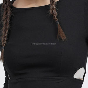 Nardon Apparel Venta al por mayor Camiseta con estampado de logotipo personalizado para mujer En stock Crop Top Mujer - Product Image 6