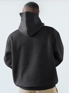 Personalizable hombres de peso pesado de lana de algodón mezclado cuello redondo Formal Blouson tapiz Sudadera con capucha abrigo para invierno para otoño alto - Product Image 2