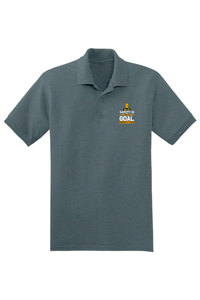 เสื้อยืดสำหรับผู้ชายเสื้อโปโลพิมพ์ลายด้านหน้า/ปักลายเป็นมิตรต่อสิ่งแวดล้อมเสื้อยืดกอล์ฟถักด้วย GSM หนา - Product Image 3