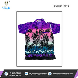 Camisas hawaianas estampadas de palmera para hombres, artículos de fiesta de manga corta, artículos de playa, proveedor indio líder, venta a granel - Product Image 6