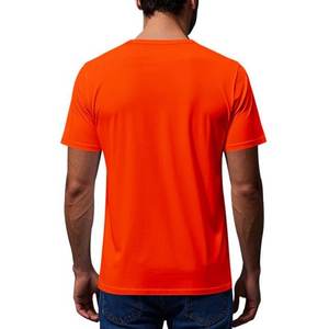 Camisetas para Hombre 100% Algodón, Cuello en V, Corte Regular, Color Sólido Informal, Verano, Manga Corta, Estilo Hip Hop, Transpirable, de Secado Rápido, Tejido de Punto - Product Image 2