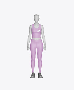 Ropa de gimnasia personalizada para mujer, conjunto de yoga sin costuras con logotipo, ropa deportiva de 2 piezas - Product Image 1
