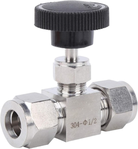 Válvula de control de 2 vías de flujo de aire resistente a alta presión Válvulas de aguja de acero inoxidable 304 para gas líquido