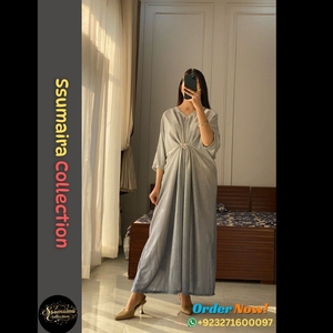Collection Ssumaira 2025, robe kaftan inspirée de l'Abaya, style Dubaï, broderie décontractée tendance pour femmes, livraison mondiale disponible - Product Image 2