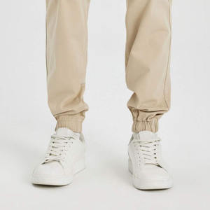 Tissu en coton doux respirant confortable taille réglable multiple avec poches pantalon cargo avec poches et cordon de serrage durable - Product Image 6