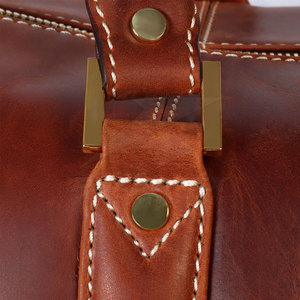 Custom Heavy Duty Large Fitness Travel <b>Leather</b> <b>Duffle</b> <b>Bag</b> for <b>Men</b> Waterproof Gym Sports with Lightweight Polyester Lining - Product Image 5