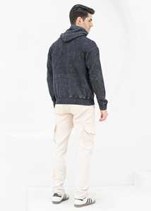 Sudaderas con capucha de peso pesado para hombre de alta calidad con lavado ácido 100% algodón en blanco Fabricación de logotipo personalizado hecho en Pakistán - Product Image 3