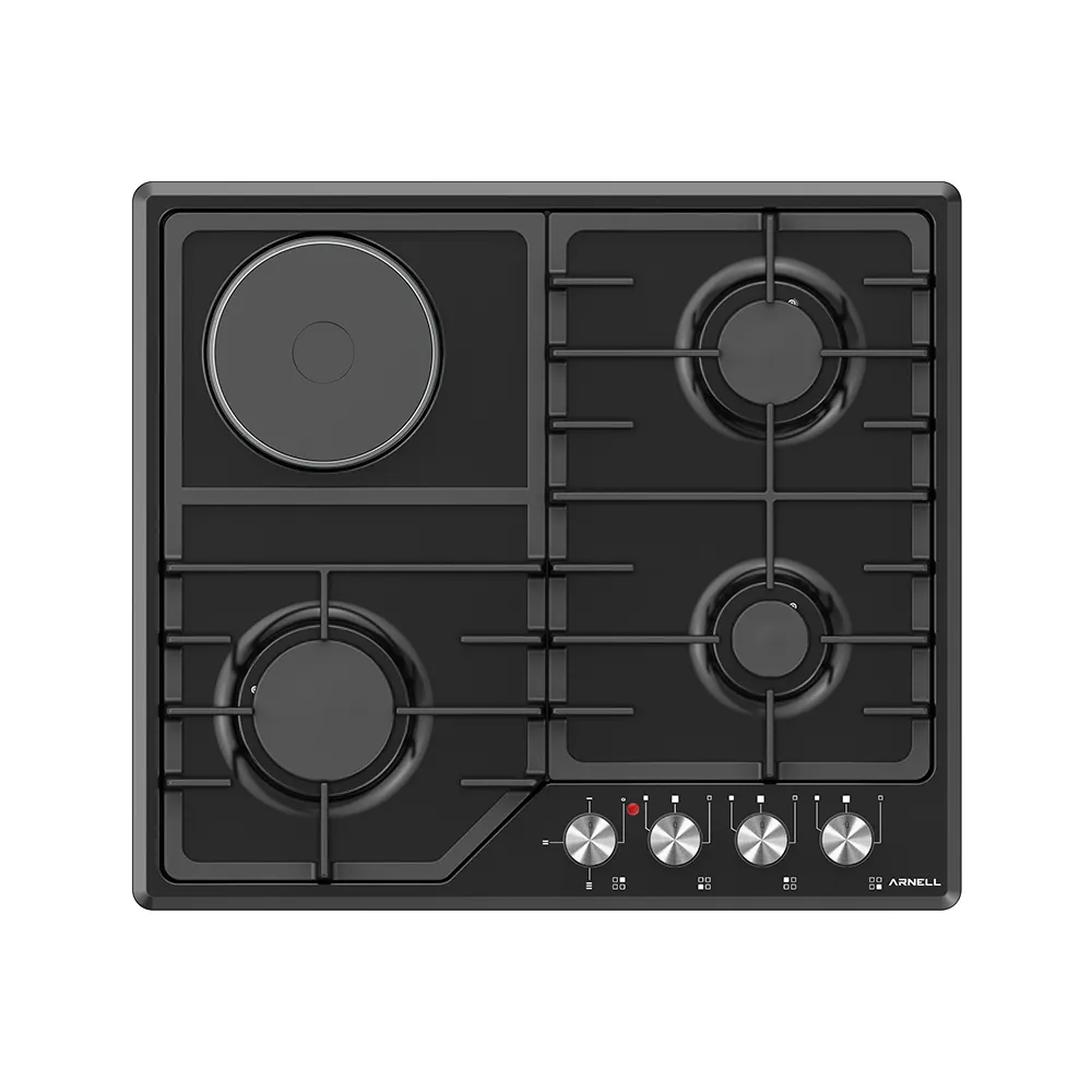 Hot Sale 3 GAS 1 HOTPLATE ENAMEL HOB FRONT CONTROL High Quality Gas Burner Home Appliance Kitchenware Glass Cooktop Best Price