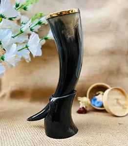 Meilleure Qualité Personnalisé Écologique Fabriqué À La Main Viking Corne À Boire Sculpté Technique Maison Restaurant Hôtel Utiliser Directement Inde - Product Image 2