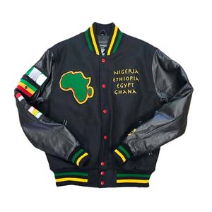 Nouveauté 2025 Veste décontractée pour homme Streetwear Cool Veste universitaire en cuir pour homme Veste bomber universitaire pour homme - Product Image 1