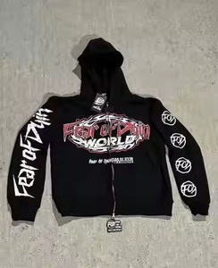 เสื้อมีฮู้ดสั่งตัด500จีเอสเอ็มมีฮู้ดซักกรดโลโก้ DTG หนาสไตล์วินเทจ - Product Image 1