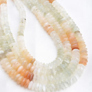 Cuentas Facetadas de Piedra Lunar Multicolor, 1 Hilo de Cuentas de Piedras Preciosas Naturales para la Elaboración de Joyería Fina - Product Image 1