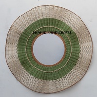 Nouveau design, miroir mural rond de style traditionnel de luxe, fait main en fer/rotin, écologique, pour mariage, bar mitzvah, décoration de la maison