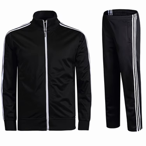 Người Đàn Ông Theo Dõi Phù Hợp Với Bông/Polyester Dài Tay Áo Dây Kéo Thoáng Khí Sweatsuit Đặt Chạy Bộ Phù Hợp Với Đội Đào Tạo Phù Hợp Với Thiết Lập Bán Buôn - Product Image 3