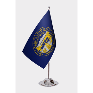 Drapeau de bureau de l'État du Nebraska imprimé numériquement en coton et polyester pour la décoration de la maison ou du bureau - Product Image 1